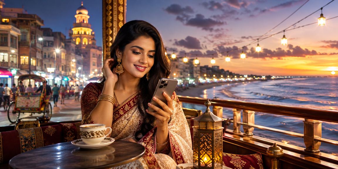 কক্সবাজার সমুদ্র সৈকতে মোবাইলে বেটিং করছেন একজন তরুণ