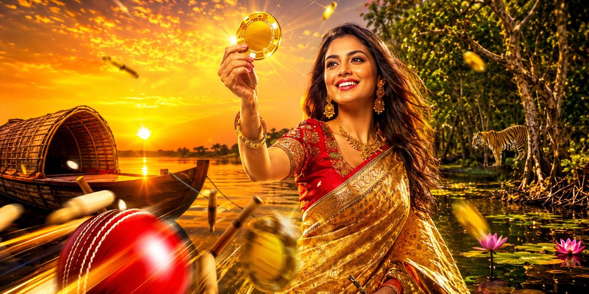 সুন্দরবন অঞ্চলে ক্রিকেট বেটিং উপভোগ করছেন একজন বাংলাদেশি তরুণ